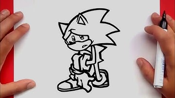 How to draw SONIC FnF : CHAOS NIGHTMARE | FnF Mods
