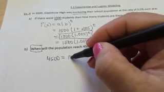 PreCalc - [3.2(B)] Exponential and Logistic Modeling
