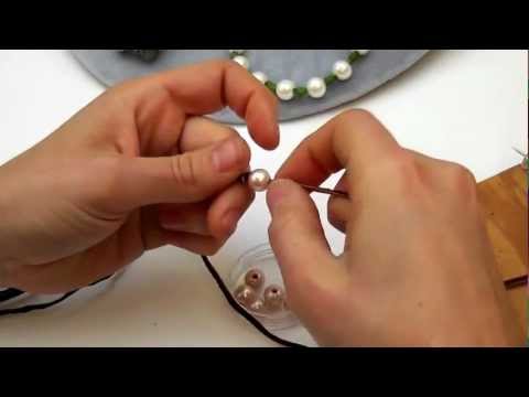 jewelry leather pearl necklace pearls diy making knot bracelet onto necklaces beaded nina beading cord tutoriales joyera smithing metal designs