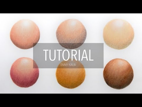 How to color, blend different skin tones with colored pencils | blending techniques