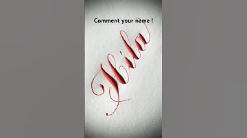 Copperplate calligraphy, tutorial: how I write your name #hila
