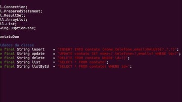 Curso de Java em Linux e Windows [ Aula 36 ]  Projeto Final Parte2_Contato e ContatoDao