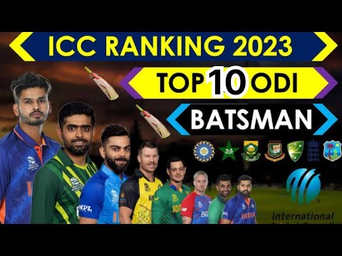 Top 10 ODI batsman in the world 2023 | ICC ranking 2023 best ODI ...