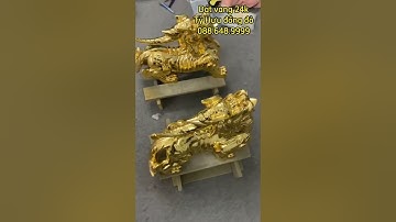 Tỳ hưu có ý nghĩa như thế nào? Tượng tỳ hưu bằng đồng dát vàng 24K