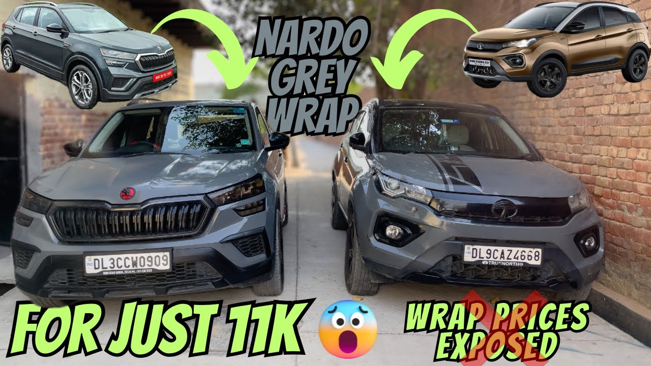 Get your Cars Wrapped For Just 11K| Nardo Grey kushaq| Nardo Grey Nexon| honest experience|EXPOSED|
