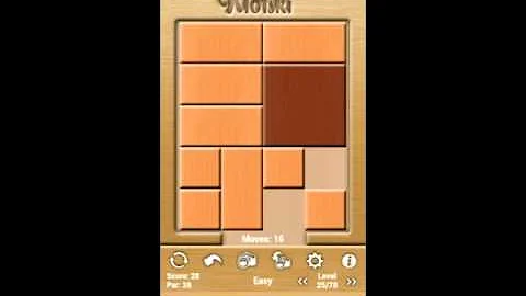 Klotski Easy Level 25 of 78 PAR Solution