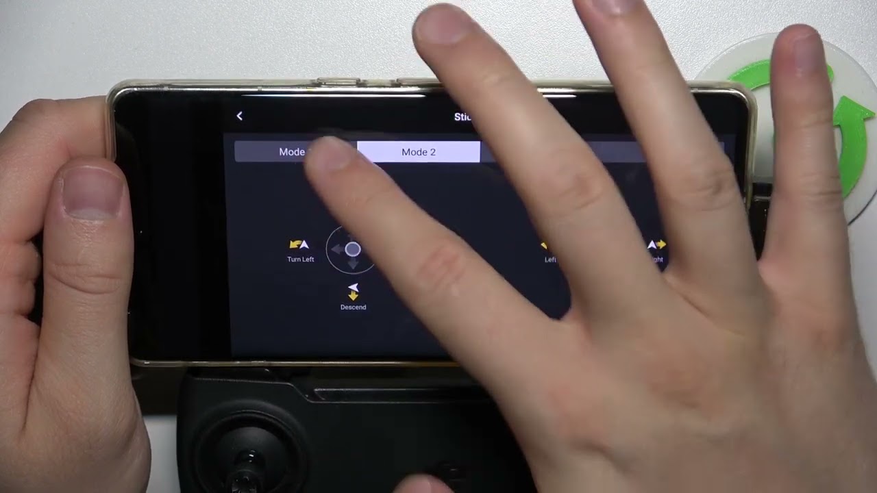 Как изменить режим стика контроллера в DJI Mini SE?