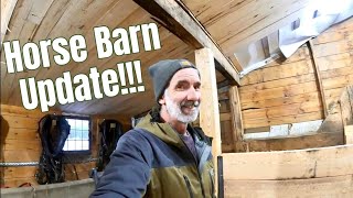 Update on the New Horse Barn!!! // Draft Horse Stall Dimensions