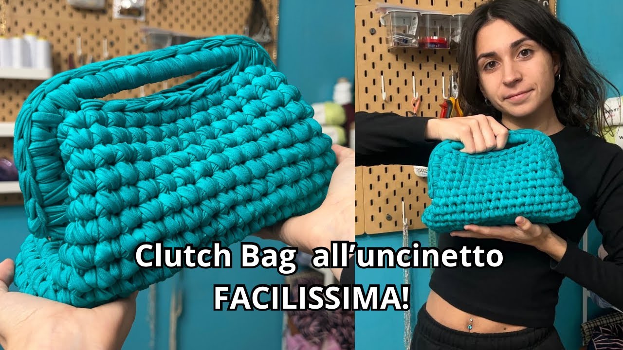 Tutorial CLUTCH BAG all'Uncinetto con Manico e Senza | Adatto ai Principianti