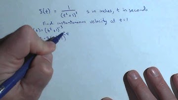 Activity 2.5.4, part b     Instantaneous Velocity of a Partcle with Chain Rule
