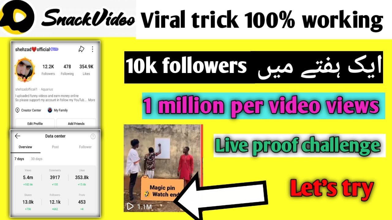 snack video par video viral kaise kare 2023 / How to increase follower ...