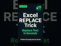 Excel REPLACE Formula Hack! Stop Editing Text Manually 🔥 Quick Excel Tip #excel #shorts #exceltips