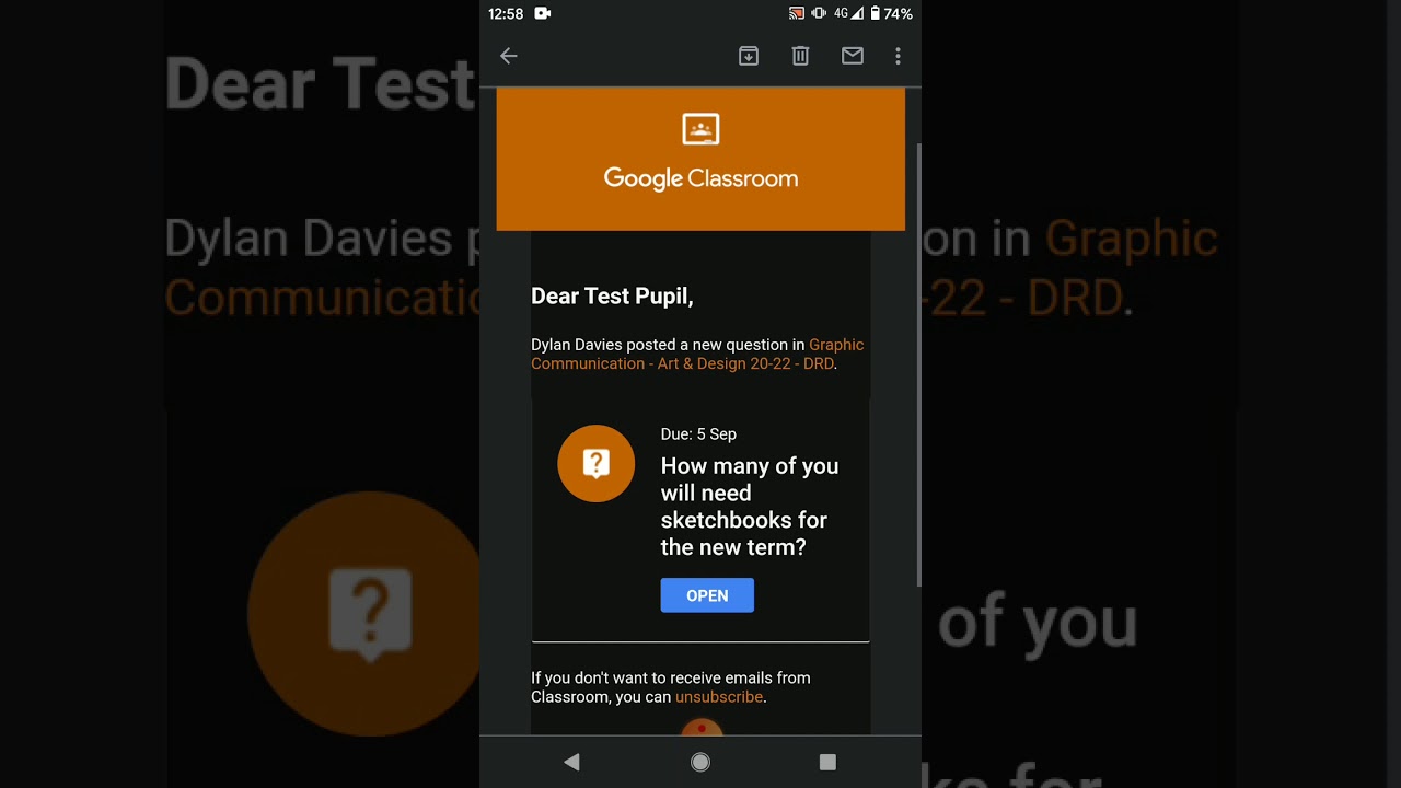 Using the GMail app for school email and managing work YouTube