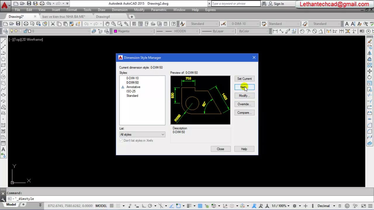 Video 8: Dạy vẽ Autocad - Tạo kích thước cho bản vẽ... - youtube