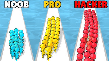 NOOB vs PRO vs HACKER in Runner Pusher