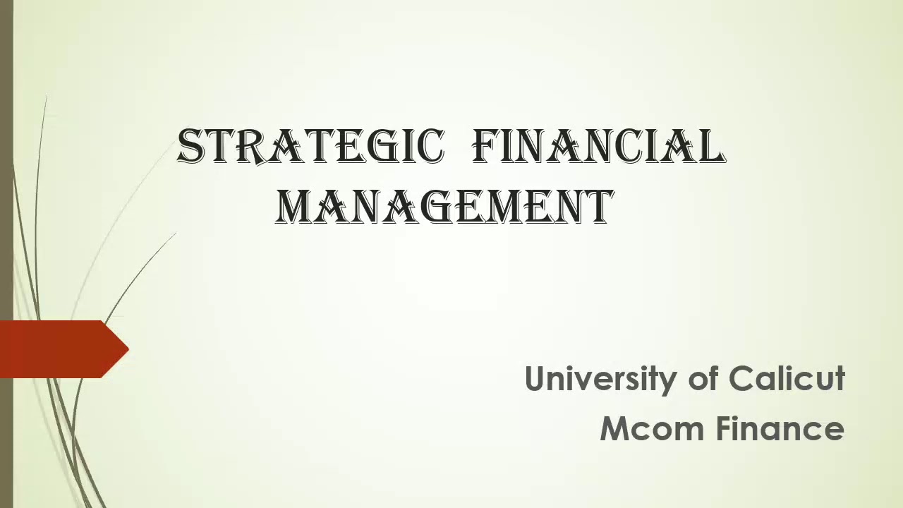 article review on strategic financial management pdf