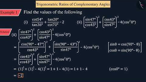Trigonometric Ratios of Complementary Angles | Part 2/3 | English | Class 10