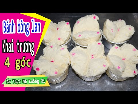 Video Bánh bông lan khai trương bốn góc người hoa | Ấm Thực... - youtube