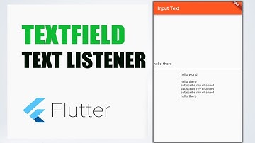 Flutter Tutorial - Text Input Field