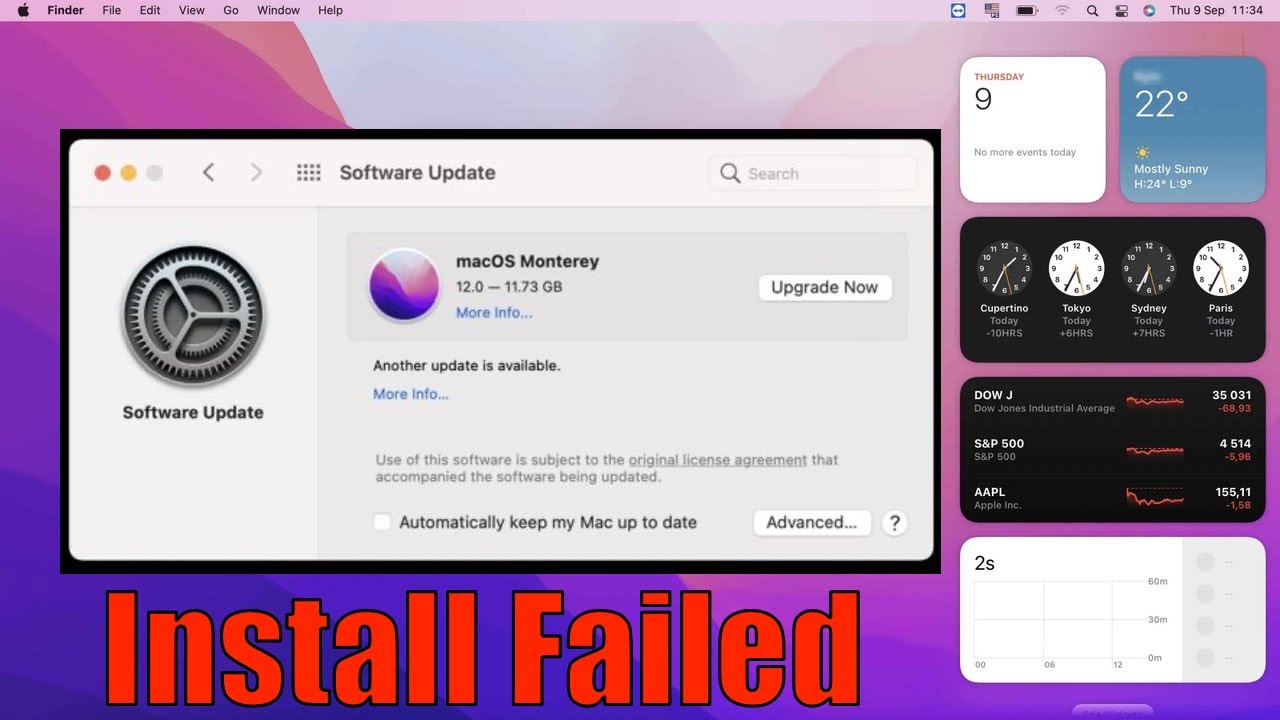 Failed To Install MacOS Monterey Fix - YouTube