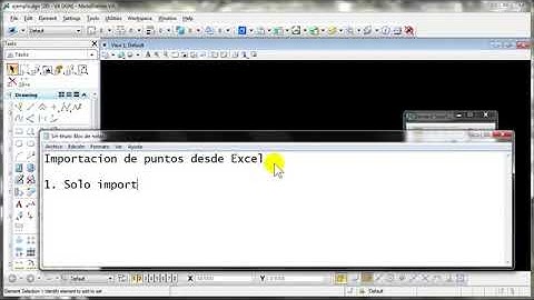 Import data from excel to microstation