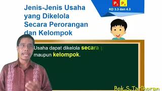 'Jenis-jenis Usaha yang Dikelola Secara Perorangan dan Kelompok 'Jenis-jenis Usaha yang Dikelola Secara Perorangan dan Kelompok