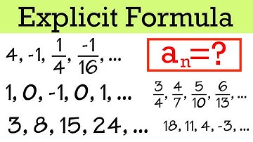 How to write a formula of a sequence? (arithmetic, geometric, quadratic, repeating, & factorial)