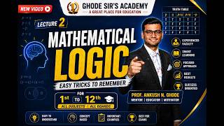 MATHEMATICAL LOGIC Lecture-2 |12th class HSC| MHT-CET