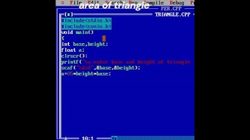AREA OF TRIANGLE C PROGRAM || #coding #programming #c language #codingfun #java #codingtime #code