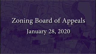 Zoning Board of Appeals - January 28, 2020