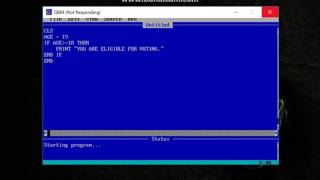 Episode 6: IF...THEN...ELSE (Condition Checking) in QBASIC
