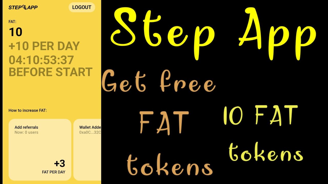 Instant 10$ daily!Get FAT tokens from step app!Step app full details! step app sinup process