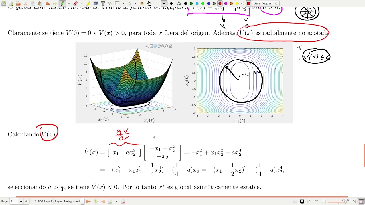 [SDII][Ejemplo] Punto de Equilibrio Global Asintóticamente Estable