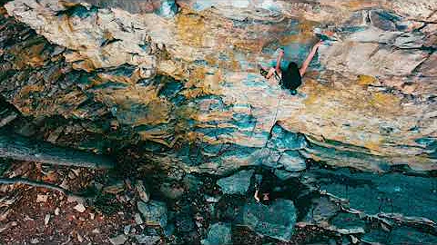 Jimmy onsights 5.10c at Elizabeth Furnace