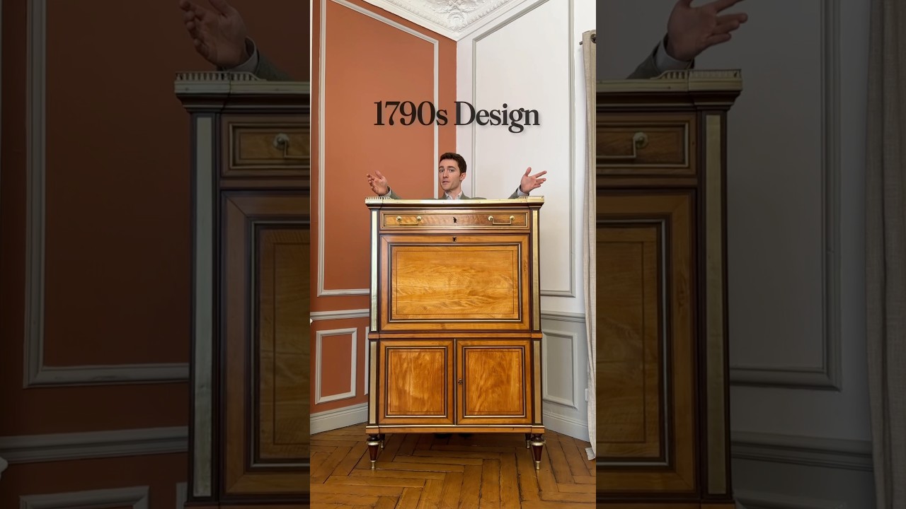 Antique Secretary Desk: Late Louis XVI Style 