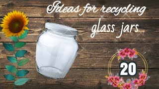 أفكار✨لو عندك برطمانات زجاج يبقي لازم تشوفي الفيديو ده Glass jar recycling #recycling