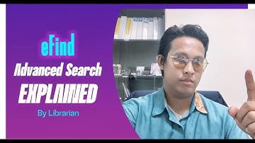 eFind Advanced Search Explained by Librarian