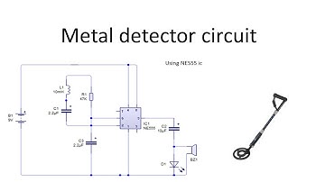 Simple metal detector circuit | Using NE555 ic