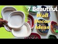 Disposable plates   7 unique  beautiful wall decor for home   low budget ideas for beginners