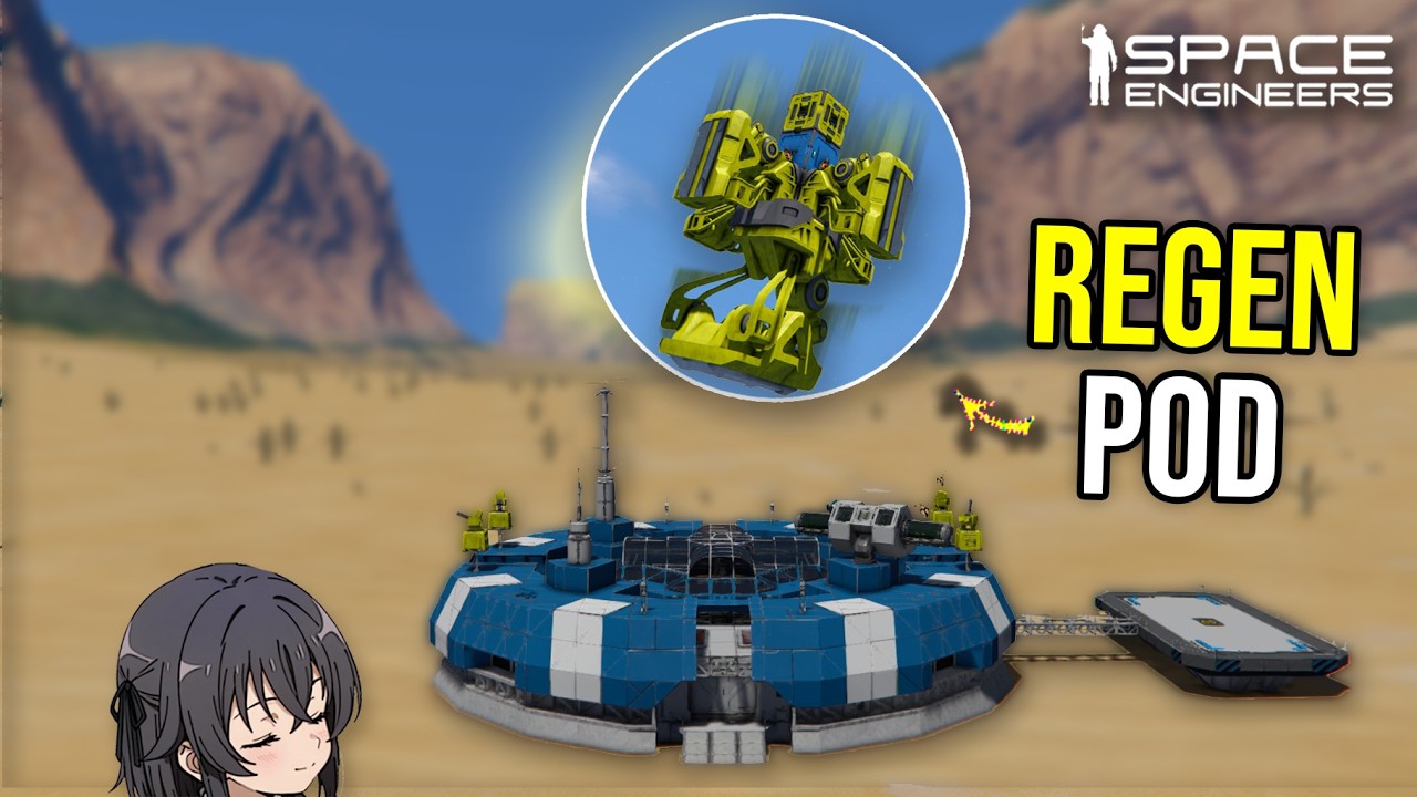 Regrowing Wheel Armor on Drop Pod vs Base Defense, Space Engineers ...