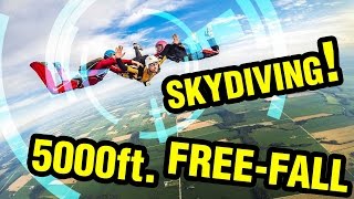 5000ft FREE-FALL! - SKYDIVING!