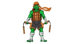 iPad Pro, How to draw ninja turtles, Michelangelo, Как нарисовать черепашек ниндзя(Я в ВКОНТАКТЕ: http://vk.com/syrman_d Группа в ВКОНТАКТЕ: http://vk.com/public59608073 I'm on Facebook: https://www.facebook.com/syrman.d ..., 2016-01-30T05:56:11.000Z)
