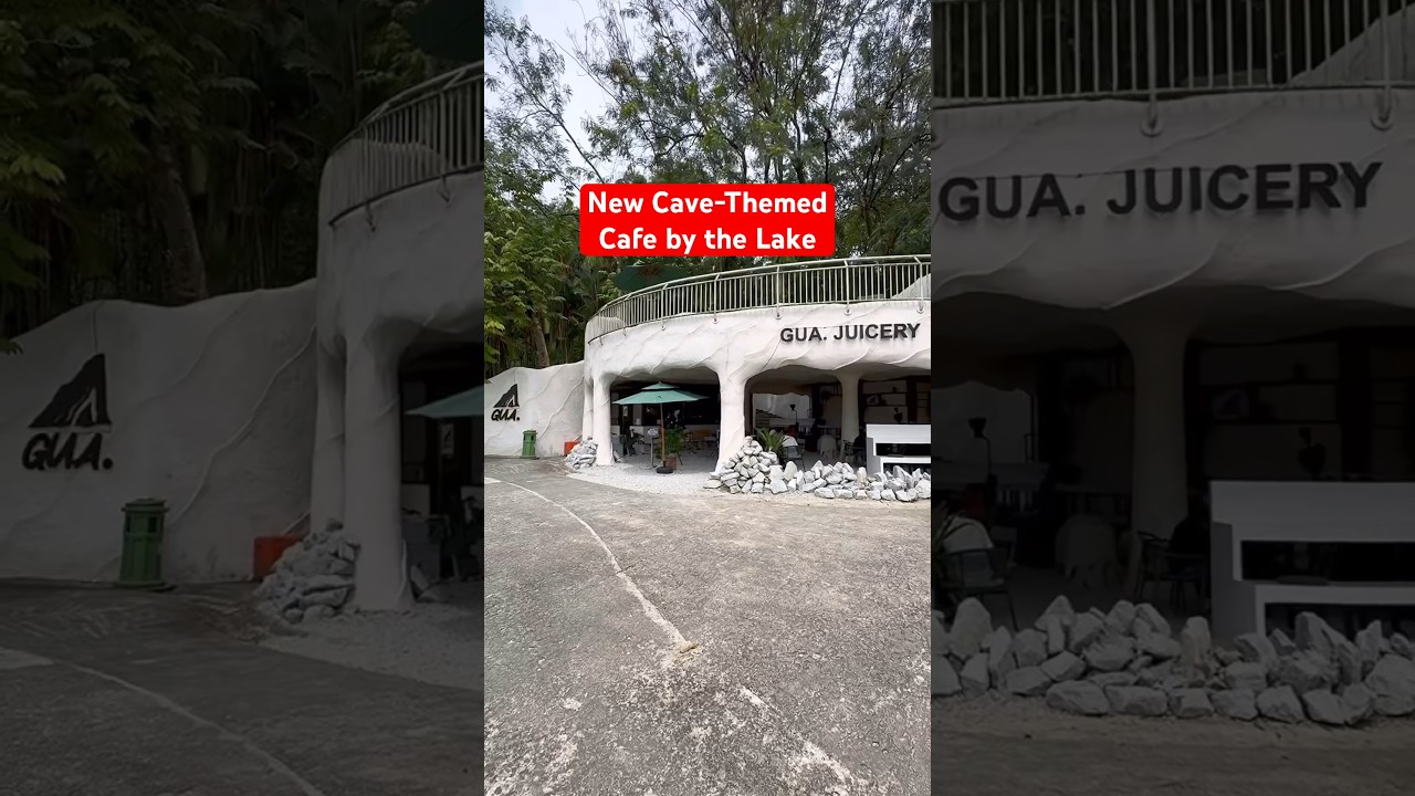 New Cave-Themed Cafe by the Lake 🏞️