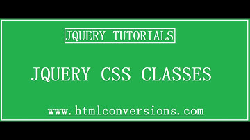 Jquery css classes | HTMLConversions.com