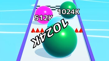 Ball Run Infinity Number Up To (128M, 256M, 512M, 1024M) ! All Levels Gameplay Part 347 android, ios