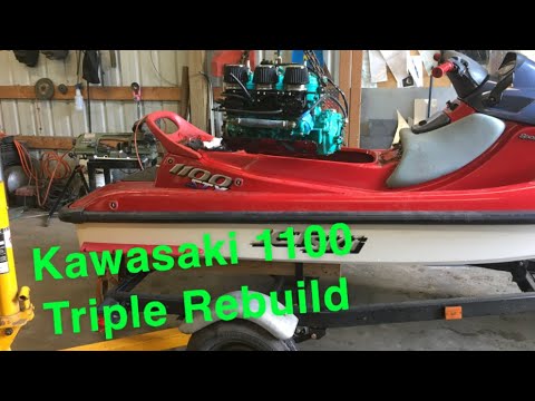 Kawasaki 1100 TRIPLE Jet Ski Engine REBUILD - YouTube