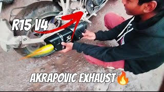 Finally Akrapovic Exhaust Agaya R15 V4 Ke Liye 😍🔥