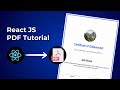 React PDF Tutorial: Build a Certificate Generator with Tailwind CSS