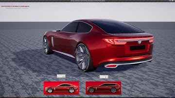 Unreal Engine Car Configurator WIP with Autodesk Alias Model - Camera Orbit and Custom Buttons