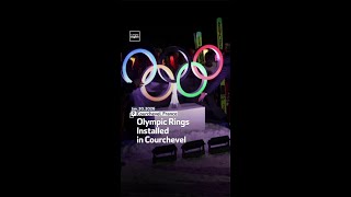 Olympic Rings Installed In Courchevel